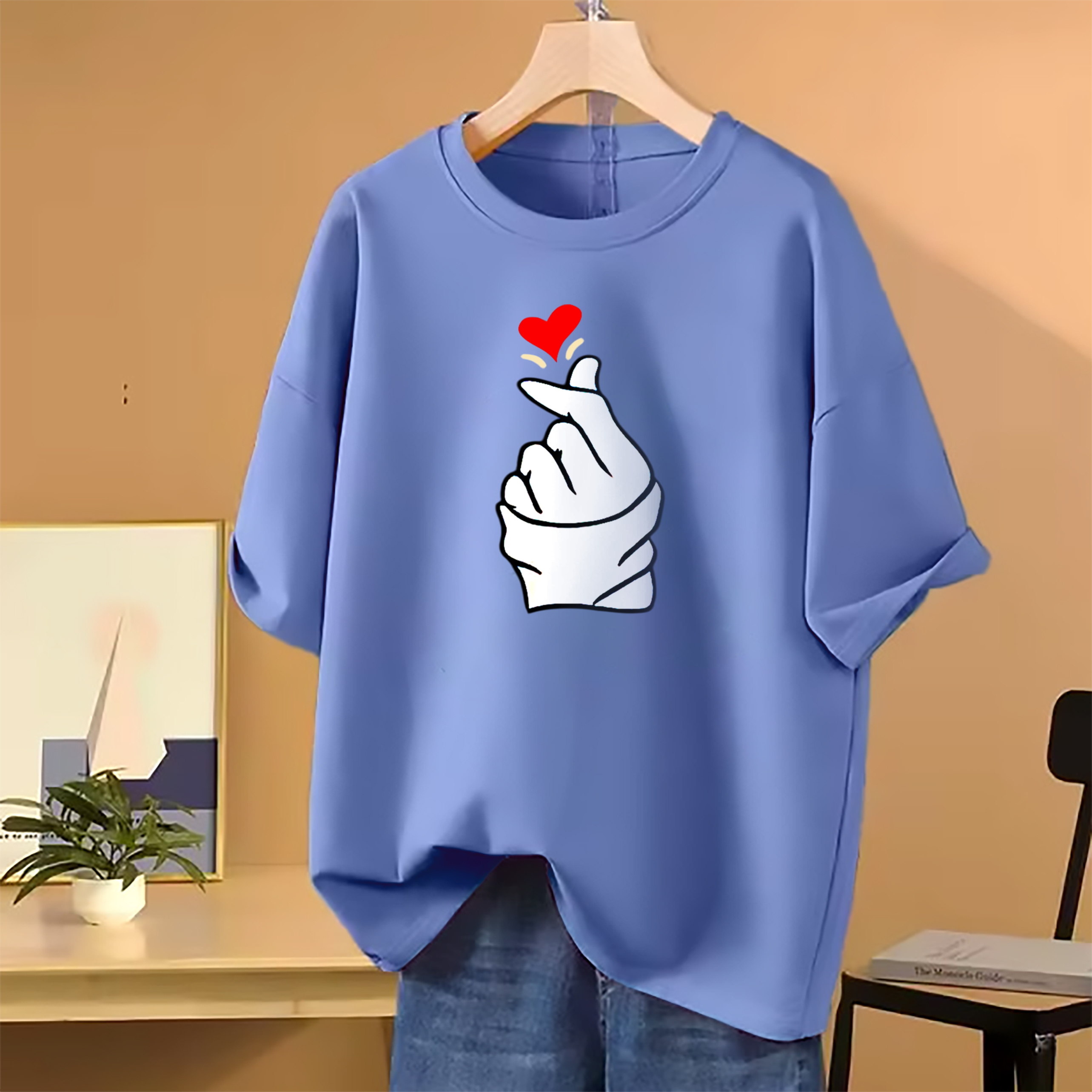 Lovely Drop shoulder T shirt for Women