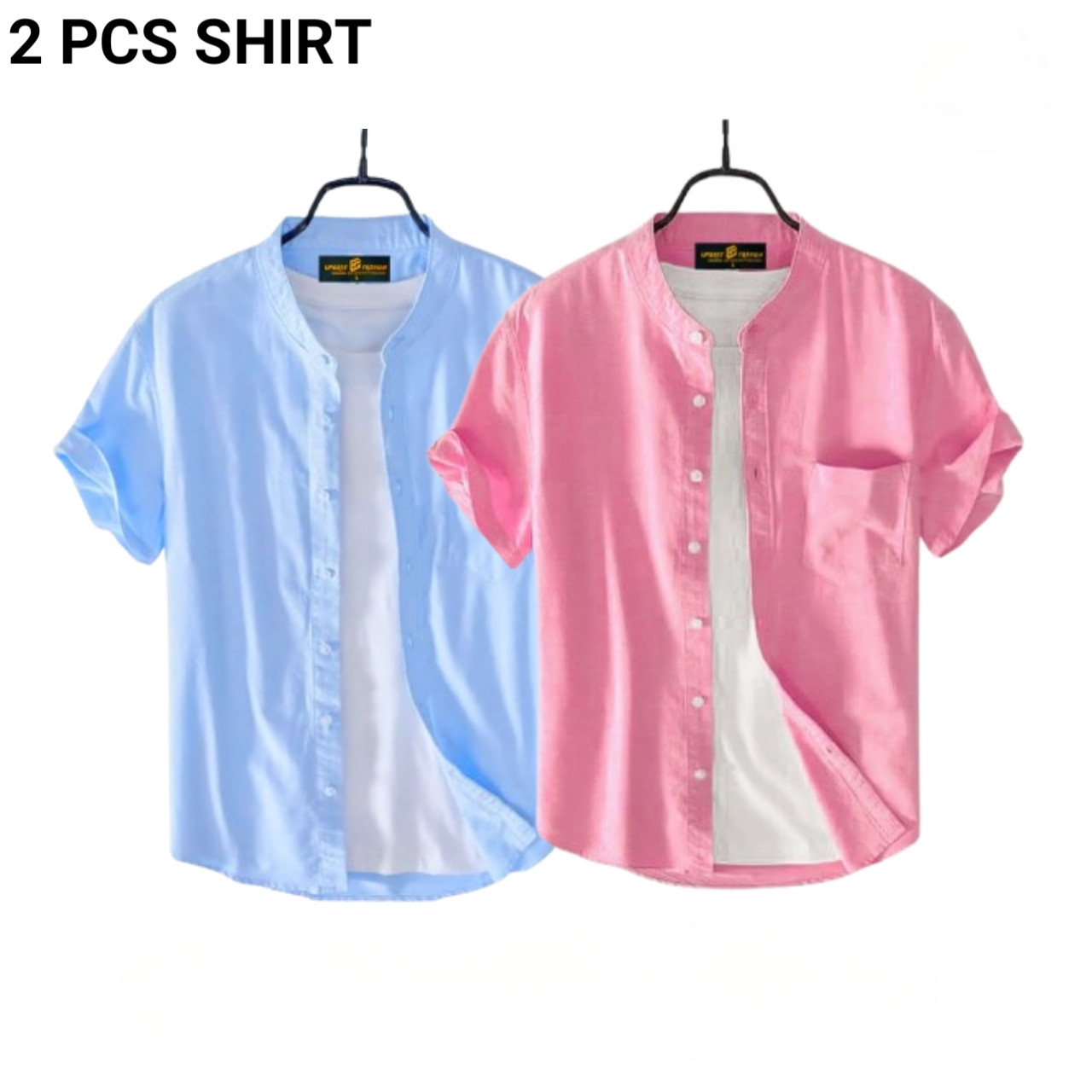 Fashionable casual Half Sleeve shirt for men(Petrol+ yellow)