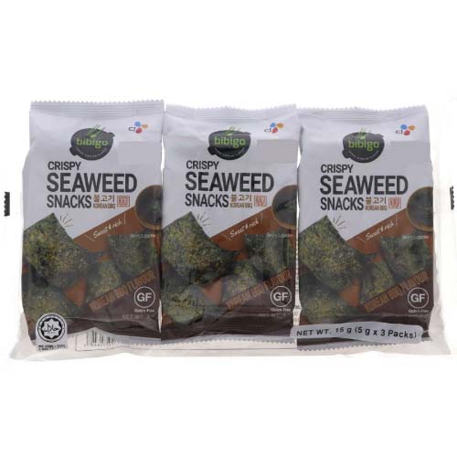 Crispy Korean BBQ Seaweed Snack (3 pack) 15g